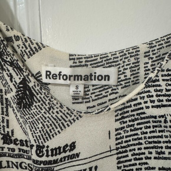 Reformation Ventura slip dress- newspaper - Picture 3 of 4